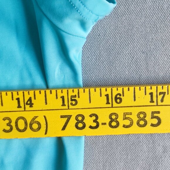 Under Armour athletic shirt women's size L baby blue slim fit short sleeve - Picture 9 of 10